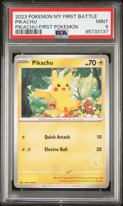 2023 POKEMON MY FIRST BATTLE-PIKACHU DECK FIRST POKEMON PIKACHU PSA 9 - Image 1