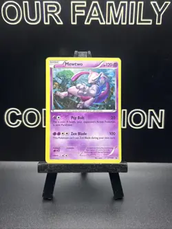 Pokemon TCG Mewtwo XY Black Star Promos XY100 Holo Promo 2 SWIRLS LP - Image 1