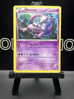 Pokemon TCG Mewtwo XY Black Star Promos XY100 Holo Promo 2 SWIRLS LP - Image 2