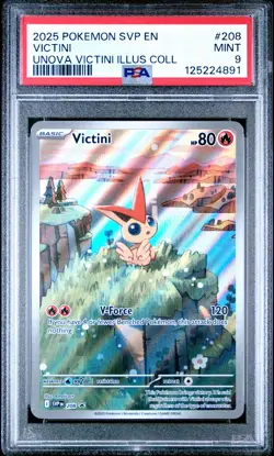 2025 POKEMON SVP EN-SV BLACK STAR PROMO #208 VICTINI PSA 9 - Image 1