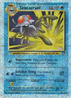 Pokemon: Legendary Collection: Reverse Holofoil Tentacruel: MP Condition - Image 1