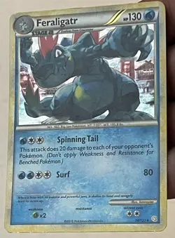 Pokemon TCG Feraligatr 20/123 HeartGold & SoulSilver Cosmos Holo Rare 2010 - Image 3