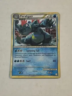 Pokemon TCG Feraligatr 20/123 HeartGold & SoulSilver Cosmos Holo Rare 2010 - Image 4