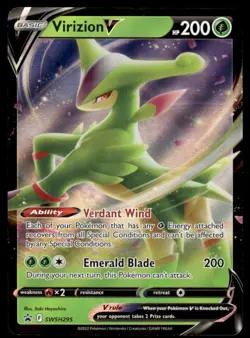 Pokemon TCG SWSH: Sword & Shield Promo Cards #SWSH295 Virizion V NM - Image 1