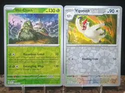 Wo-Chien 015/191 & Vigoroth 146/191 Surging Sparks Reverse Holo Pokemon Cards - Image 1