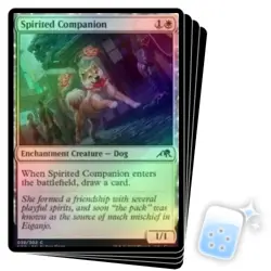 FOIL SPIRITED COMPANION X4 Kamigawa: Neon Dynasty NEO Magic MTG MINT CARD - Image 1