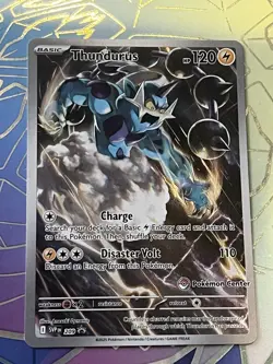 Black Bolt Thundurus SV209 Holo Pokemon Center Stamped Promo Card NM - Image 1