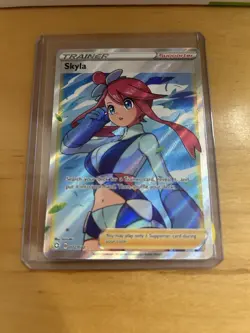 Pokemon TCG Skyla Holo Ultra Rare Full Art Card Shining Fates 072/072 - Image 1