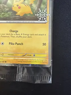 Pokemon Cards Pikachu 025/165 151 MEW Holiday Promo Holo TCG - Image 3