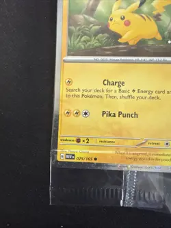 Pokemon Cards Pikachu 025/165 151 MEW Holiday Promo Holo TCG - Image 4