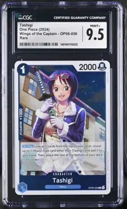 English One Piece TCG Tashigi Card (OP06-033) *CGC Mint+ 9.5* - Image 1