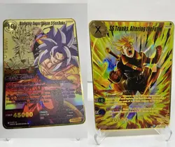 2PCS SS Trunks Almighty Metal Dragon Ball Card-Collectible Gift Display Toys - Image 1