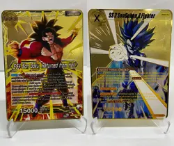 2PCS SS4/SS2 5on Goku Metal Dragon Ball Card-Collectible Gift Display Toys - Image 1