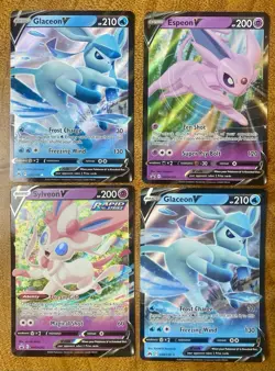 Espeon Sylveon Glaceon V Eeveelutions Black Star Promo Lot of 4 Pokemon Card NM - Image 1