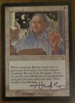 Academy Rector VINTAGE MTG Artist Proof Signed w/ Additions made to art - Image 1