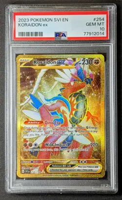 2023 Pokemon Koraidon SVI EN : Scarlet & Violet #254 Hyper Rare Ex PSA 10 GEM MT - Image 1