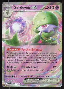 Pokemon TCG SV: Paldean Fates #029/091 Gardevoir ex NM - Image 1