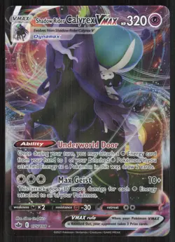 Pokemon TCG SWSH06: Chilling Reign #075/198 Shadow Rider Calyrex VMAX NM - Image 1