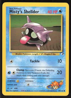 Pokemon TCG Gym Heroes #089/132 Misty's Shellder LP - Image 1