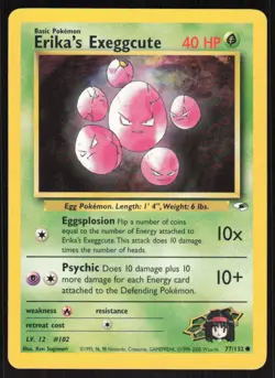 Pokemon TCG Gym Heroes #077/132 Erika's Exeggcute (77) LP - Image 1