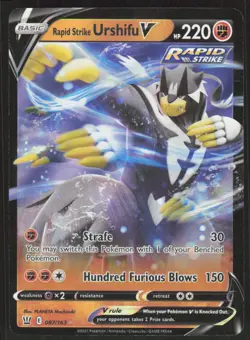 Pokemon TCG SWSH05: Battle Styles #087/163 Rapid Strike Urshifu V NM - Image 1