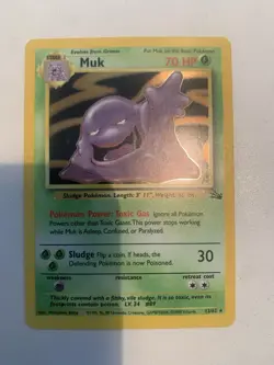 Pokemon - Muk 13/62 - Fossil Unlimited Edition Holo - Near Mint NM - Fast Ship! - Image 1