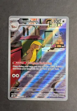 Pokemon Gumshoos Illustration Rare ME01 MEG Mega Evolution 153/132 NM - Image 1