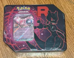 Pokemon TCG Destined Rivals Team Rocket Tin Mewtwo ex NEW SEALED - Image 1