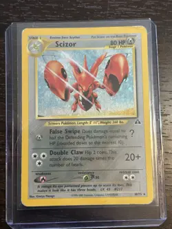 Pokemon TCG Scizor 10/75 Neo Discovery 2001 Holo Rare Card LP/MP Condition - Image 1