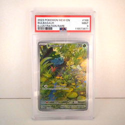 Pokemon TCG Bulbasaur Scarlet Violet-151 Illustration Rare Card 166/165 PSA 9 - Image 1