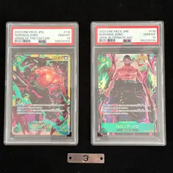 PSA 10 ONE PIECE Roronoa Zoro OP06-118 SEC Parallel Card Set Japanese 3 US SHIP - Image 1