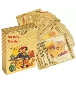 55Pcs GOLD Pokemon Card Foil PACK CARDS TCG GX Vmax GX Card Charizard Rare - Image 3