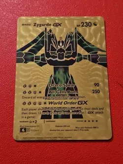Zygarde GX 230hp Gold Foil Fan Art Card Pokemon Card Fan Art - Image 1
