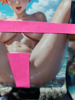 1/1 Only 1 Made Misty Water Beach Pokemon NSFW Topless F/N Lonestar Customs Card - Image 4
