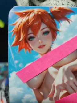 1/1 Only 1 Made Misty Beach 4 Pokemon NSFW Topless F/N Lonestar Customs Card - Image 2