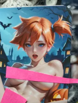 1/1 Only 1 Made Misty NSFW Pokemon Halloween Topless F/N Lonestar Customs Card - Image 3