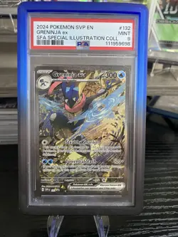 Pokemon TCG Scarlet & Violet Promo Greninja EX 132 Holo Card! PSA 9! - Image 1