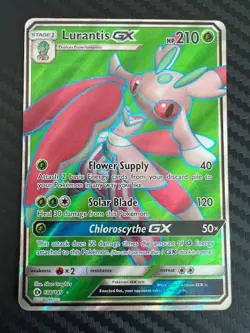 Pokemon TCG Lurantis GX Sun & Moon Base Set 138/149 Holo Full Art NM - Image 1