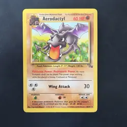 Pokemon TCG Vintage Non Holo Rare Aerodactyl Fossil 16/62 WotC - Image 1