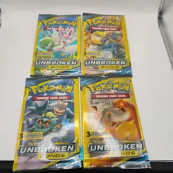 Unbroken Bonds Dollar Store Complete Set Packs ALL 4 Art Works Pokemon - Image 1