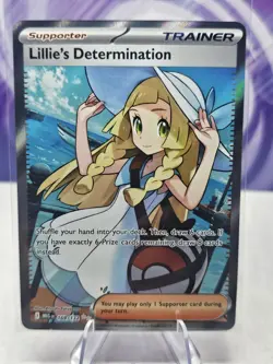 Lillie's Determination 169/132 Secret Rare Pokemon Mega Evolution Full Art NM - Image 1