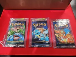 1999 Pokemon Heavy Base Set WOTC Booster Packs Sealed Art Set x3 21.17 - 21.23 g - Image 1