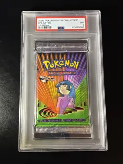 2000 Pokemon: Gym Challenge Booster Pack Unlimited Sabrina Art PSA 7 - Image 1