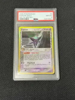 POKEMON DELTA SPECIES ESPEON HOLO 4/111 PSA 8 NM-MT PK933 - Image 1