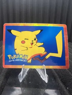 Pikachu Vintage Pocket Monsters Vending HOLO Prism Sticker Bandai 1999 Nintendo - Image 1