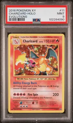 Charizard XY Evolutions PSA 9 Holo #11/108 - 2016 Pokemon Card - Mint Condition - Image 1