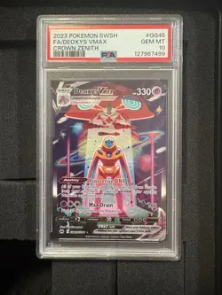 Pokemon Card Deoxys VMAX Crown Zenith Galarian Gallery PSA 10 Gem Mint GG45/GG70 - Image 1
