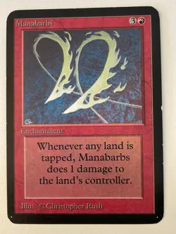 Magic the Gathering MTG Alpha MANABARBS LP (Beta Bob) - Image 1