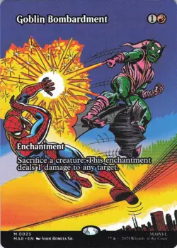 MTG Goblin Bombardment (Borderless) (23) | NM | Marvel Eternal-Legal {MAR} - Image 1