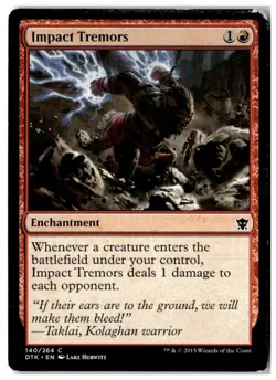 MTG Impact Tremors - Dragons of Tarkir Heavily Played English - Image 1